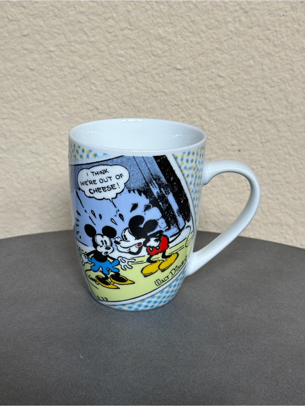 Disney Mug Cup 9 oz Mickey Mouse Think we’re out of cheese! Collectible Perfect
